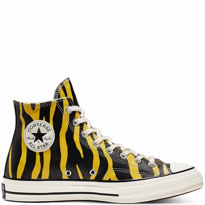 Férfi Converse Unisex Leather Archive Prints Chuck 70 Magasszárú Cipő CO8970163 Sárga/Fekete